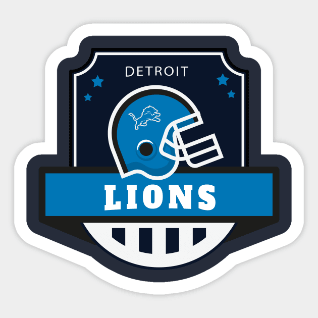 Detroit Lions Football Sticker by info@dopositive.co.uk